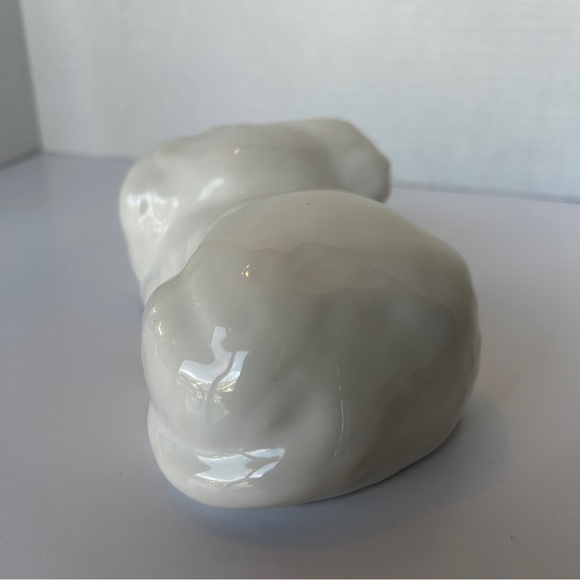 Adorable White Puppy w Big Green Eyes "The Collectables #402" Canadiana Pottery - Picture 3 of 10